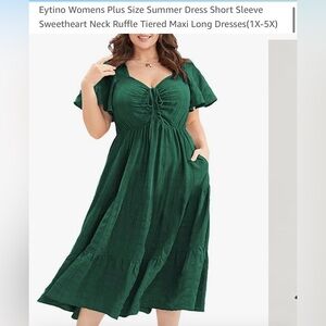 WOMEN’S PLUS SIZE SUMMER DRESS; SIZE 1XL; GREEN; NEVER WORN